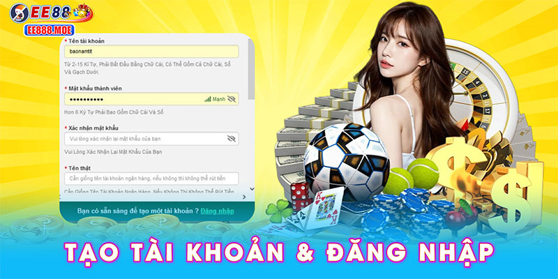 Tạo tài khoản & đăng nhập